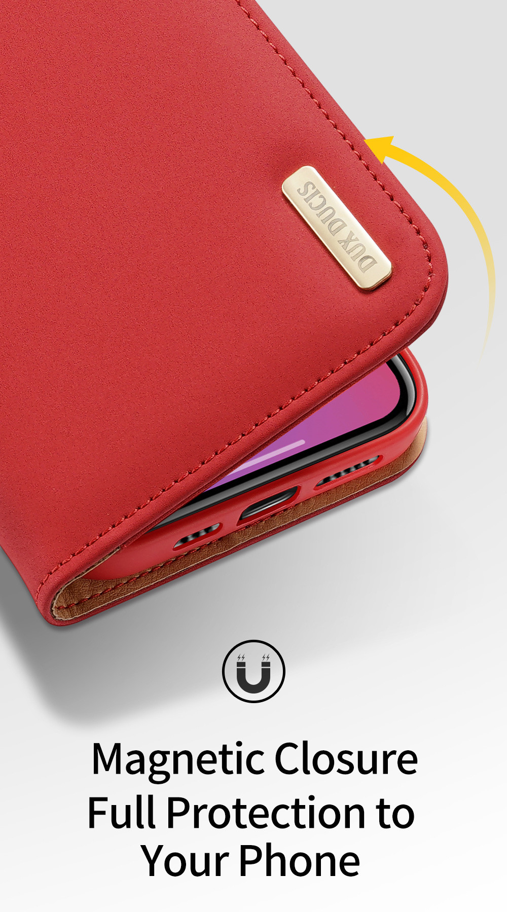 Wish Series Leather Case for iPhone 12 (6.1”)_Phone Case, USB Cable