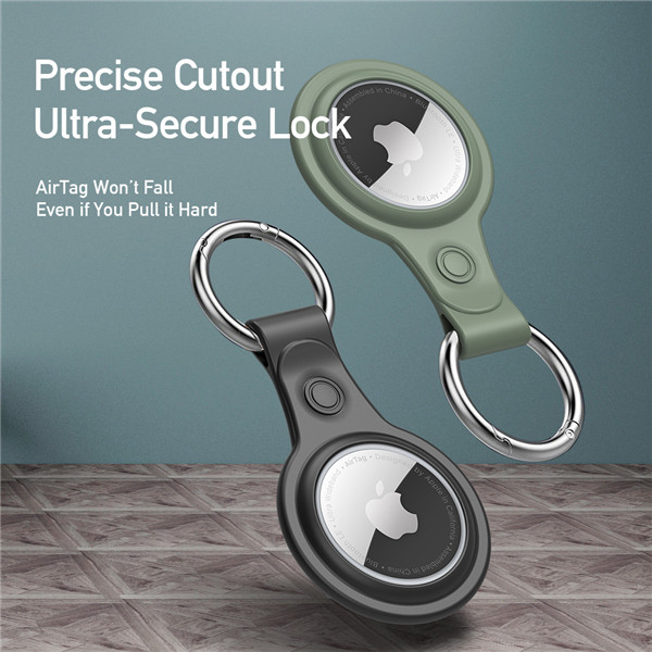 Secure Holder with Key Ring for AirTag