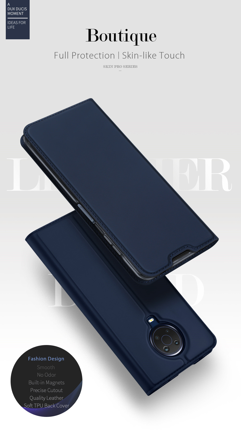 FitBAG Custodia In Stoffa Per Nokia G20 Con Ricamo Stella Alpina - Imbottita In Microfibra, Made In Germany