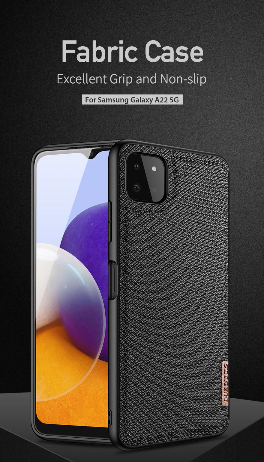 Fino Series Back Case for Samsung Galaxy A22 5G_Phone Case, USB Cable