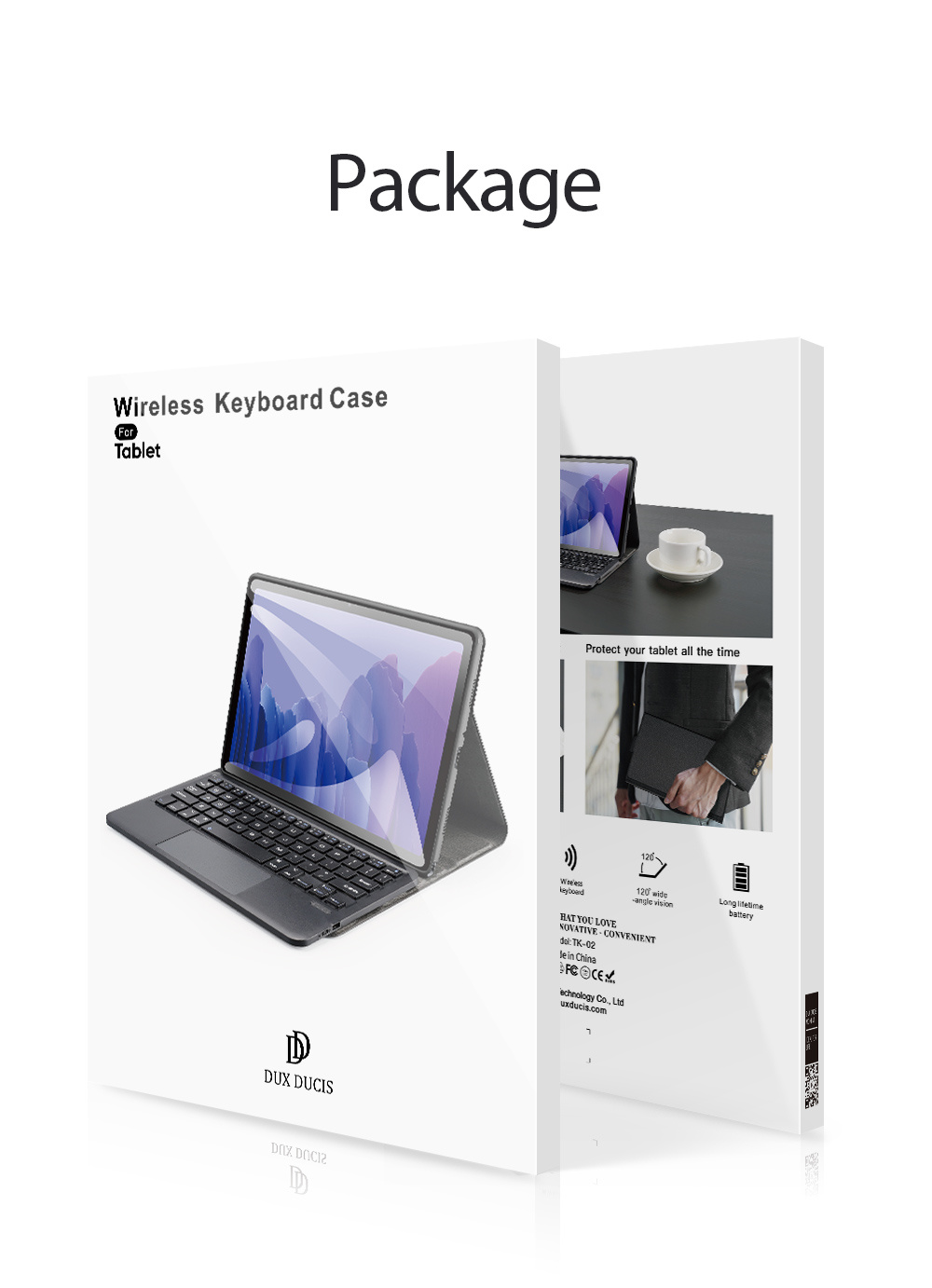 Packing wireless keyboard case Dux Ducis for Galaxy Tab S8+/S7+