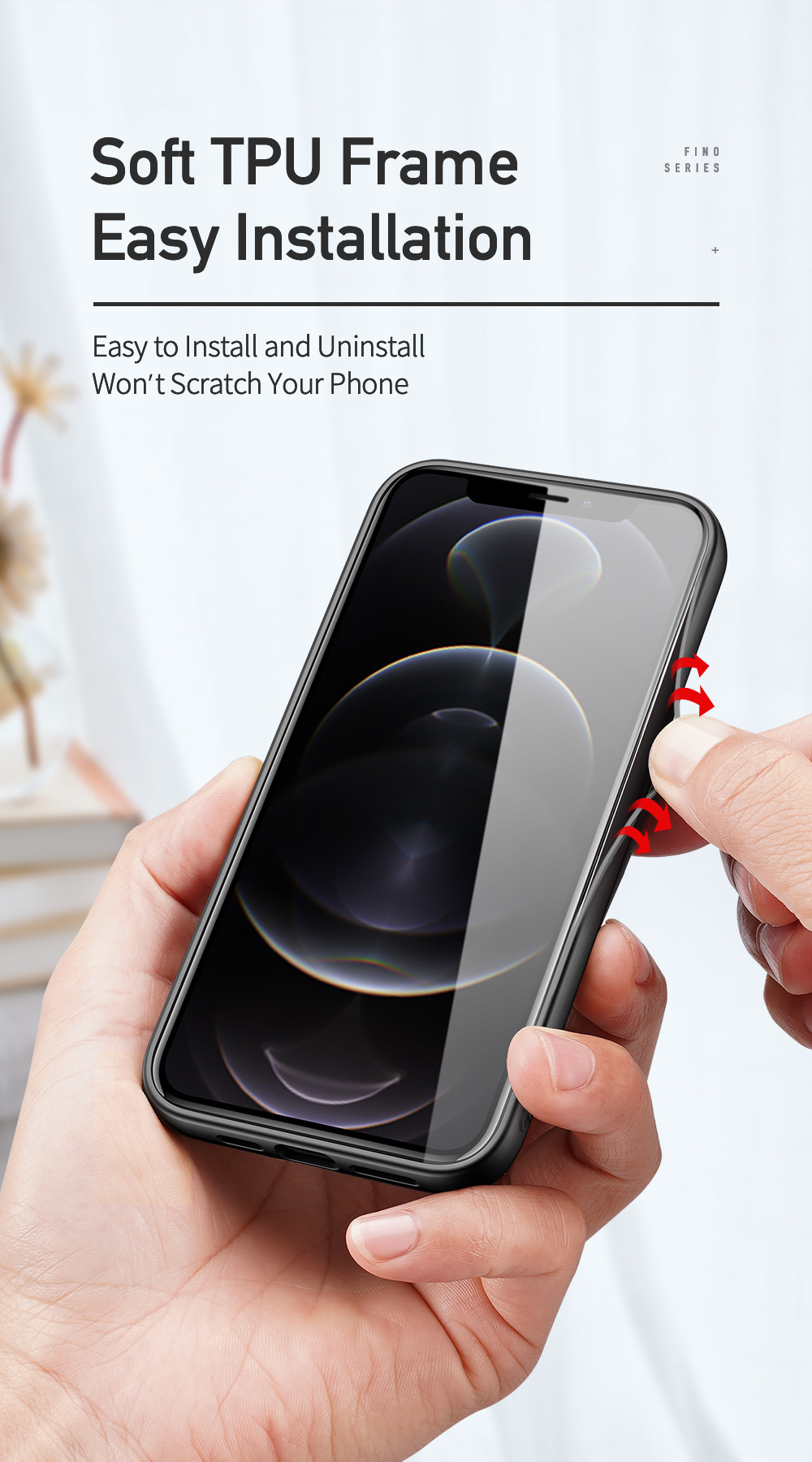 Fino Series Back Case for iPhone 13 Pro Max_Phone Case, USB Cable, Wireless Charger