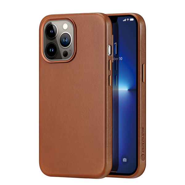 Naples Series Leather Back Cover with MagSafe for iPhone 13 Pro Max