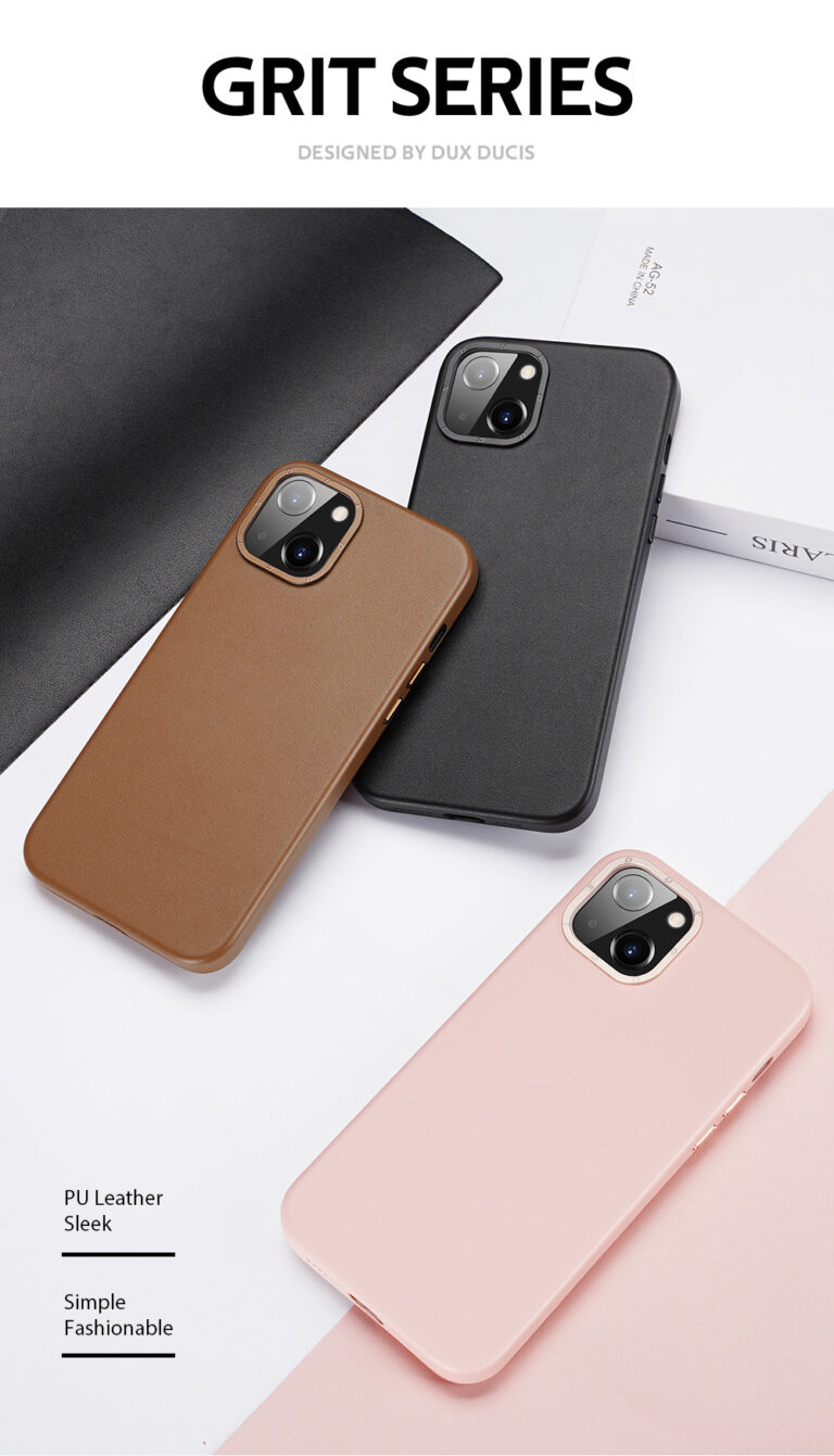 Grit Series PU Back Cover with MagSafe for iPhone 14 Plus - Phone Cases