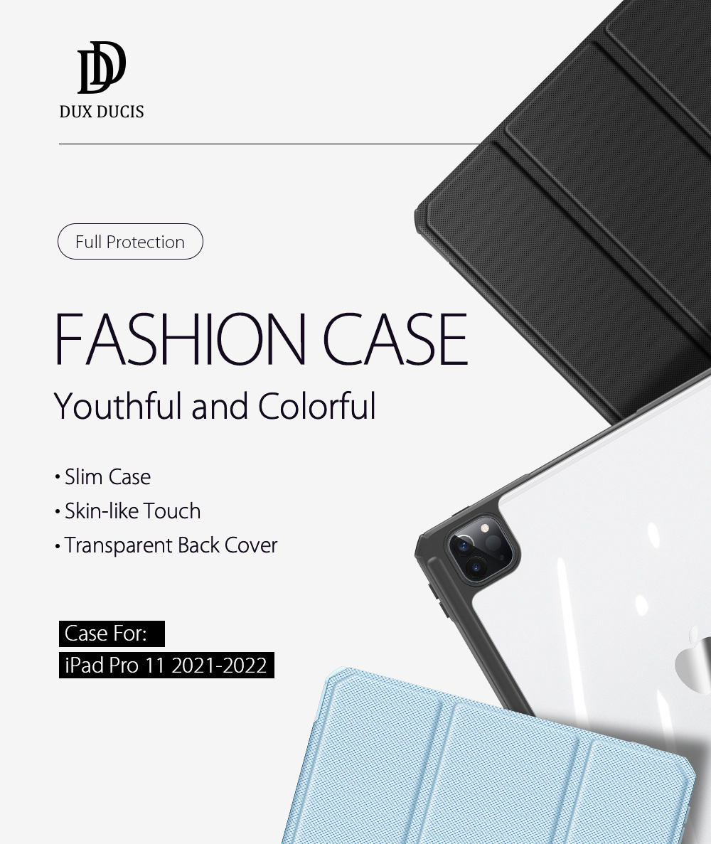 Dux Ducis Domo - Coque Apple iPad Pro 11 (2022) Etui + Porte-crayon - Rose  570765-2 