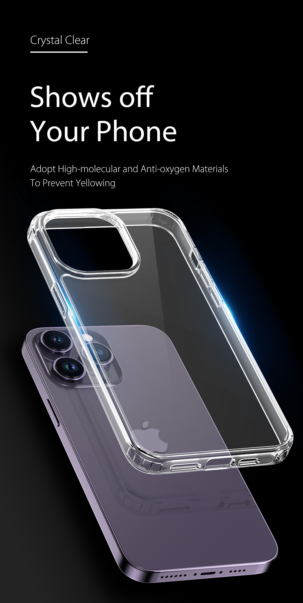 Lucid Clear  Ultra slim, crystal clear iPhone 14 Pro Max case – Caudabe