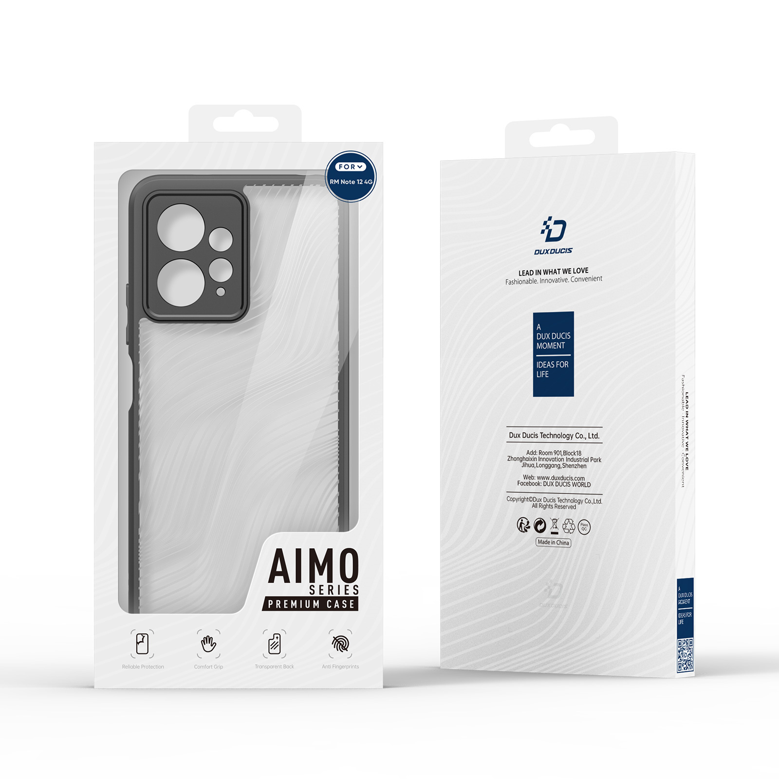 DOMAVER MagSafe Case For Xiaomi Redmi Note 12 4G - Matte Translucent, Anti-Fingerprint, Protective Thin Case