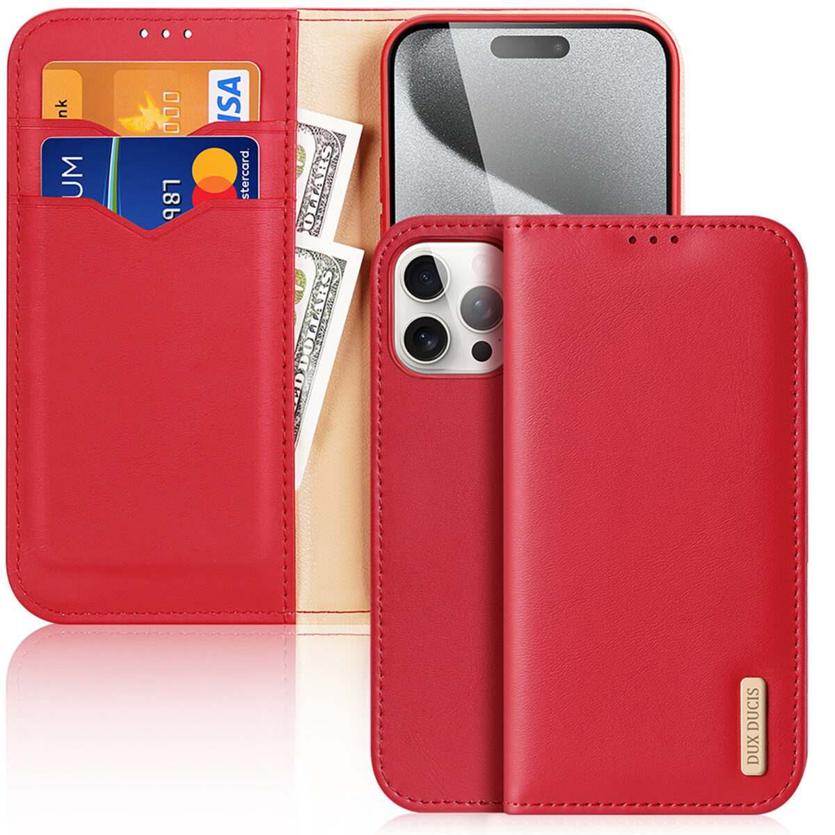 Hivo Series Leather Wallet Case  iPhone 15 Pro Max
