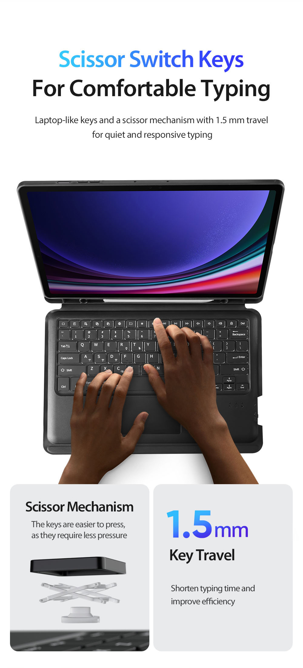 DK Series Keyboard with Protective Case for Samsung Tab S10 Plus ...