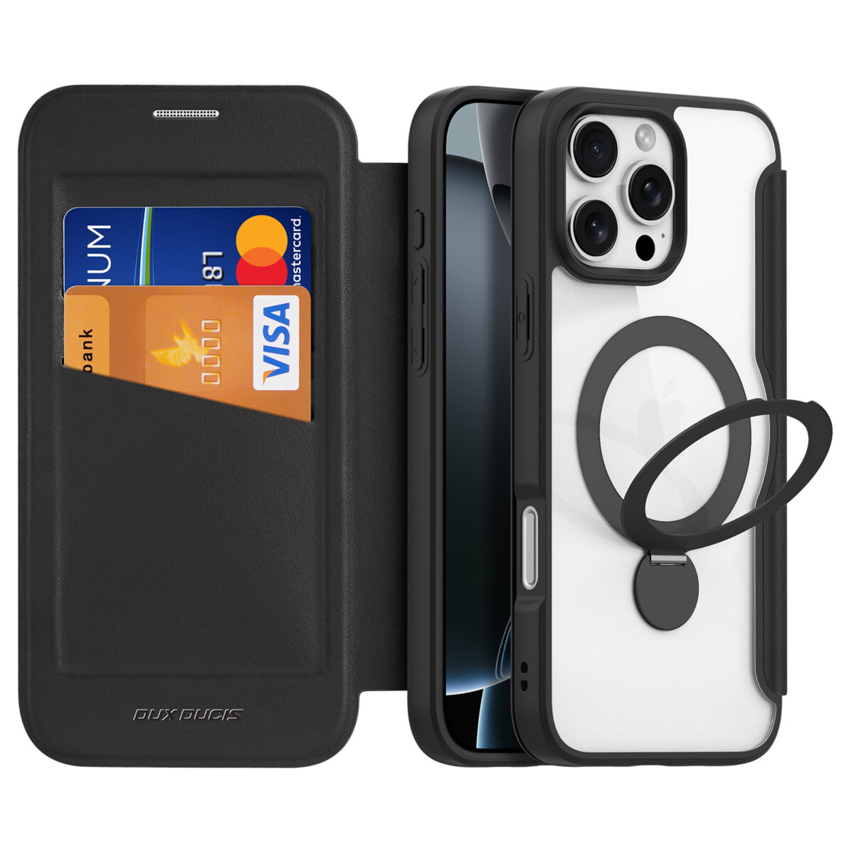 Skin X Pro Series Folio Cases for iPhone 16 Pro with Magnetic Stand