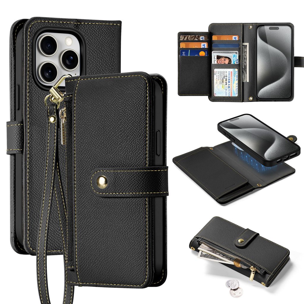 Lawa Series Detachable Wallet Case for iPhone 15 Pro