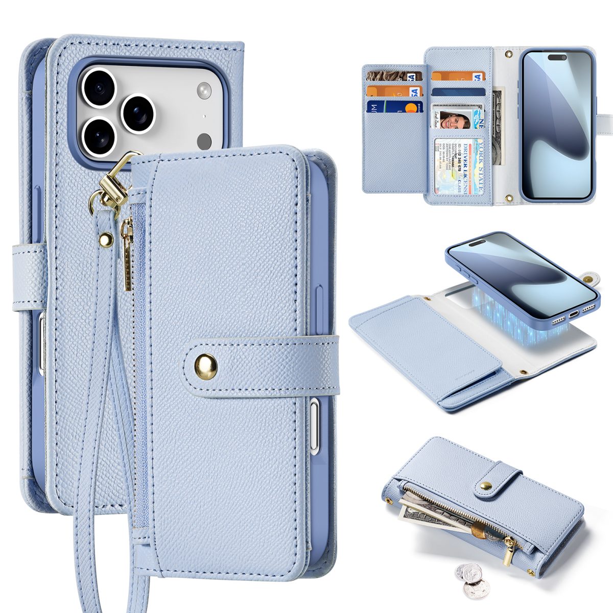 Lawa Series Detachable Wallet Case for iPhone 17 Pro