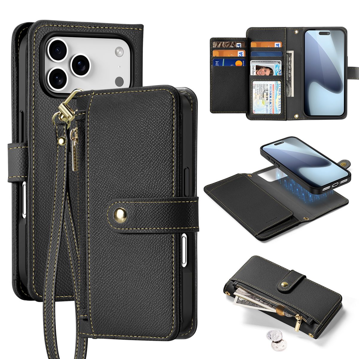 Lawa Series Detachable Wallet Case for iPhone 17 Pro Max