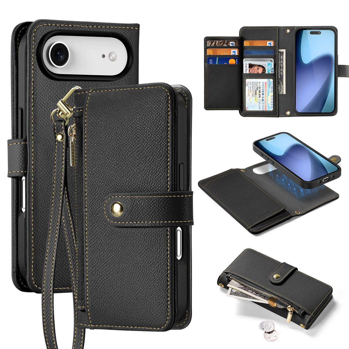 Lawa Series Detachable Wallet Case for iPhone 17