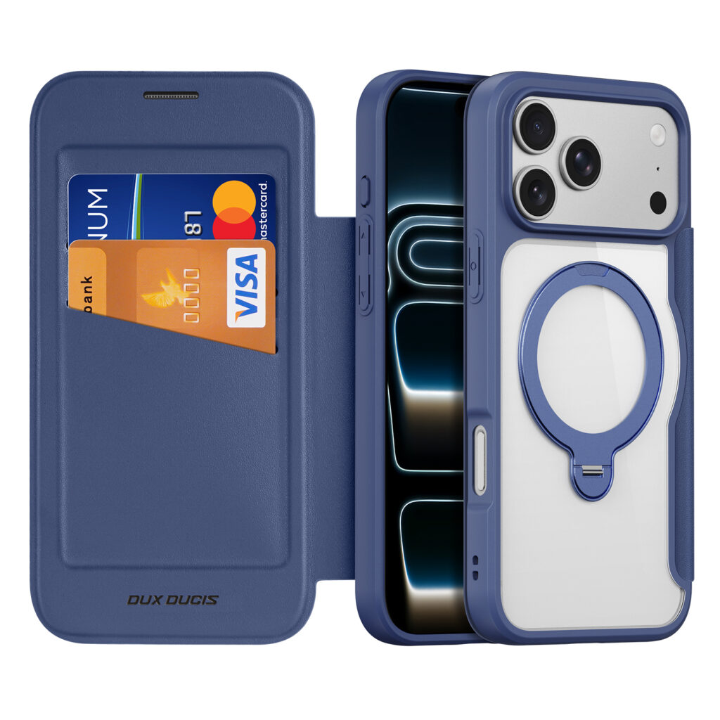 Skin X Pro Series Folio Magnetic Case with 360° Ring Stand for iPhone 17 Pro