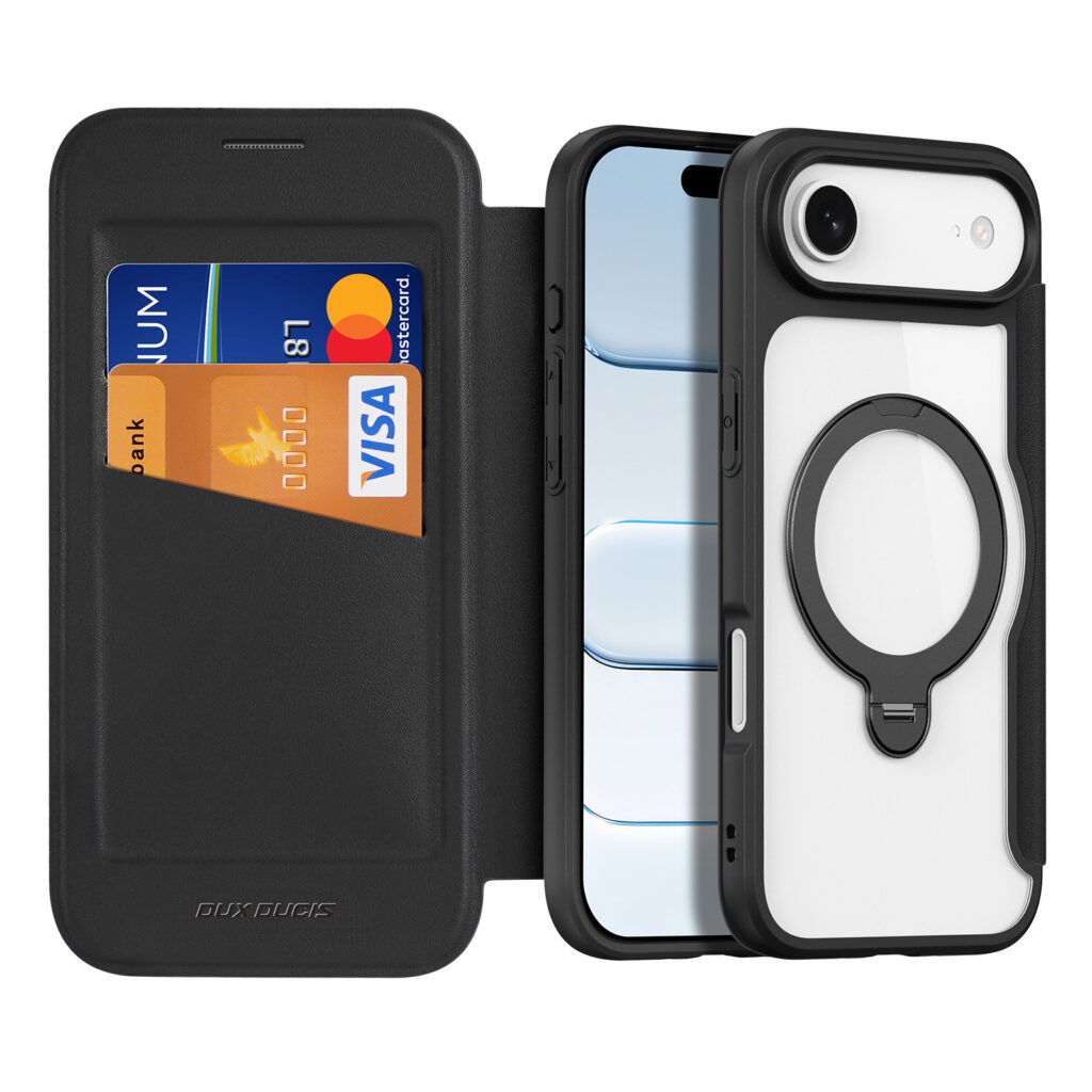 Skin X Pro Series Folio Magnetic Case with 360° Ring Stand for iPhone Air