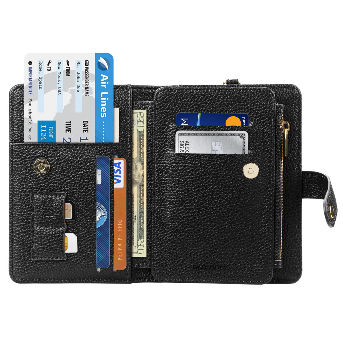 Passport Holder Travel Wallet with Lanyard