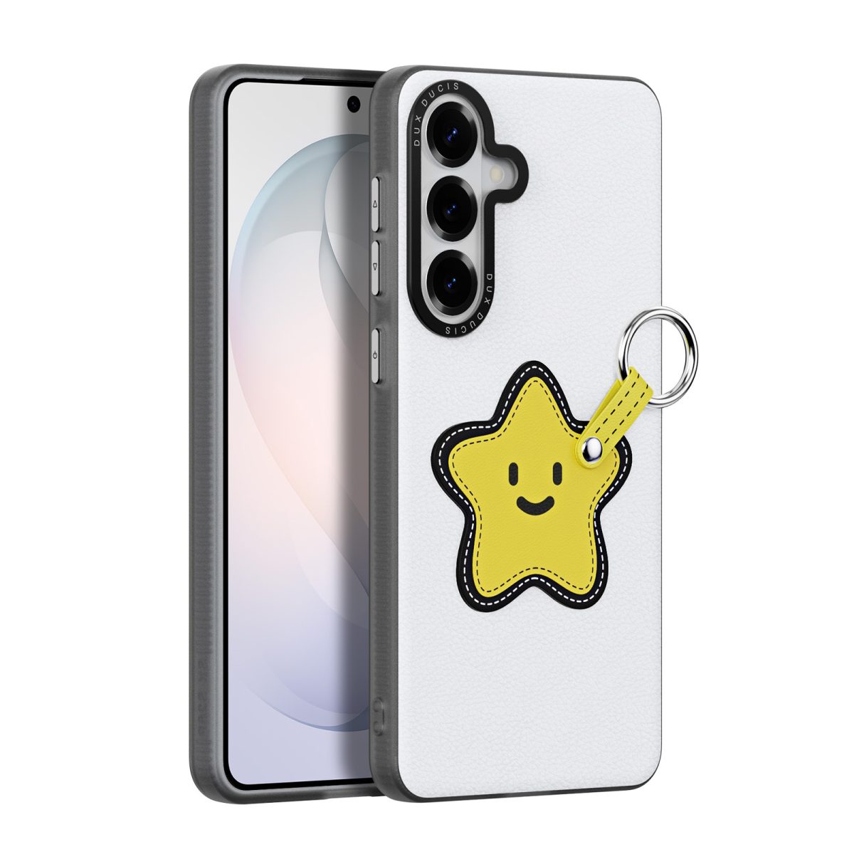 LUVY Series PU Leather Ring-Style Phone Case for Samsung S26 Plus