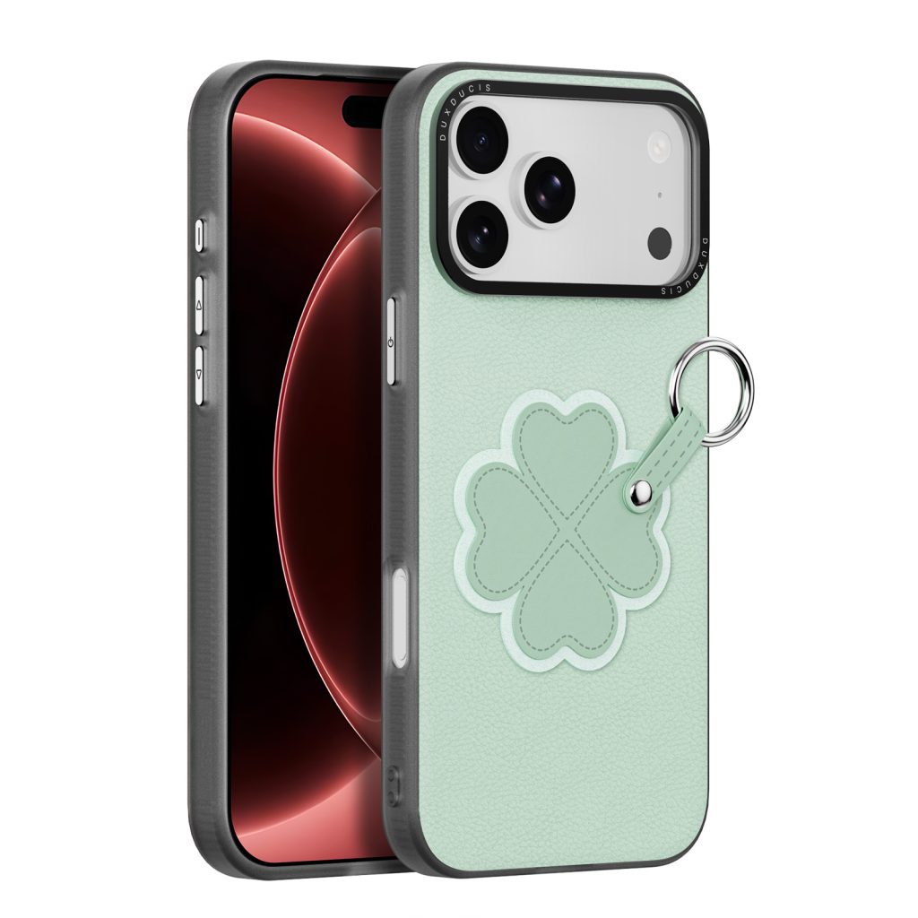 LUVY Series PU Leather Ring-Style Phone Case for iPhone 18 Pro Max / 17 Pro Max