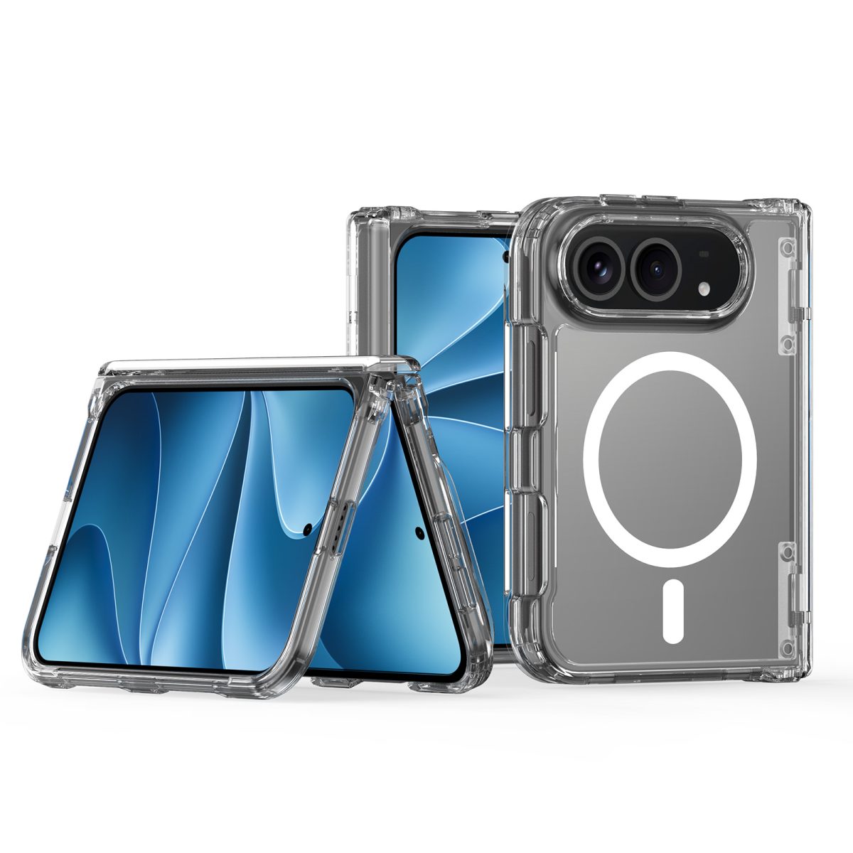 Clin Mag Series Clear Case with MagSafe for iPhone Duo(with Hinge Protection)